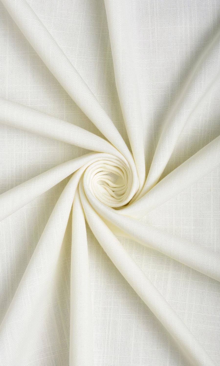 Plain Linen Texture Home Décor Fabric By the Yard (White)