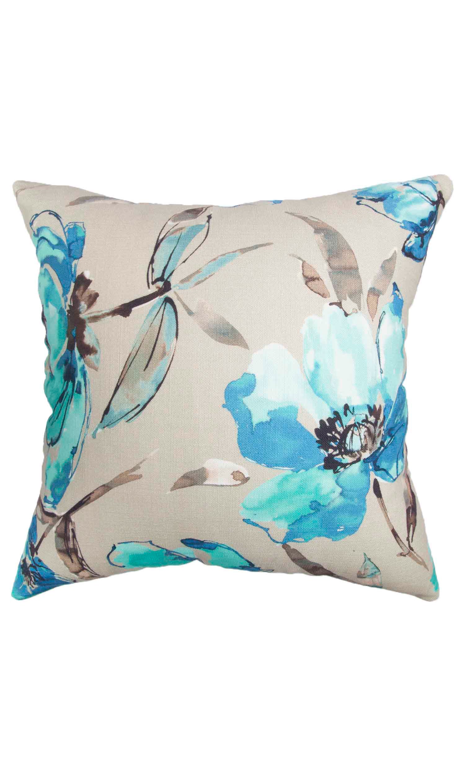 Floral Cotton Free Fabric Material Sample (Blue/ Beige)