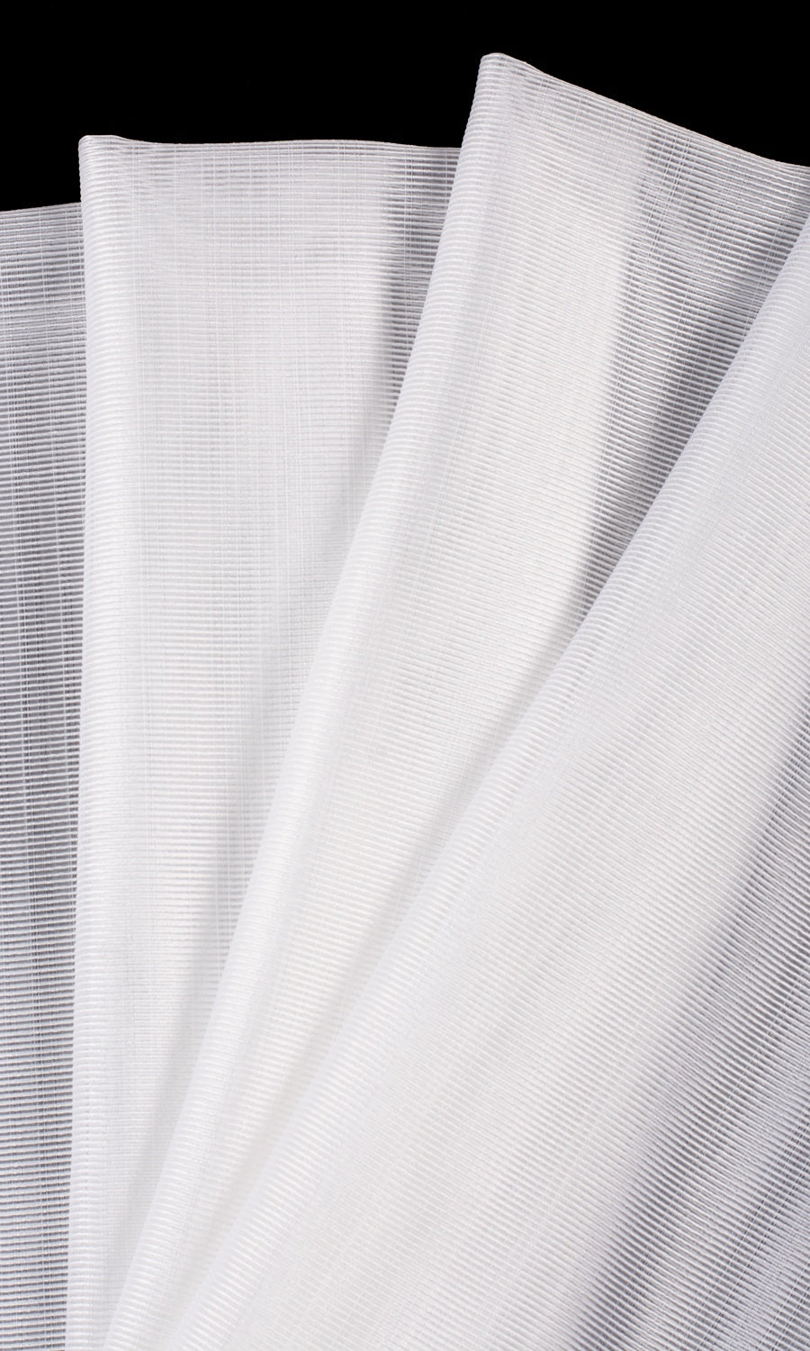 Textured Sheer Fabric By the Yard for Curtains & Drapes (White)
