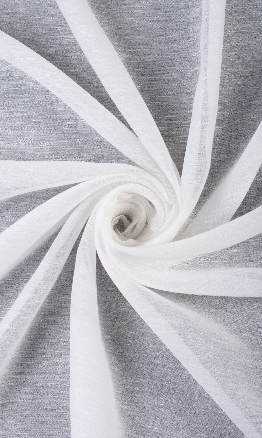 Textured Sheer Home Textile Fabric Material By the Yard (White)