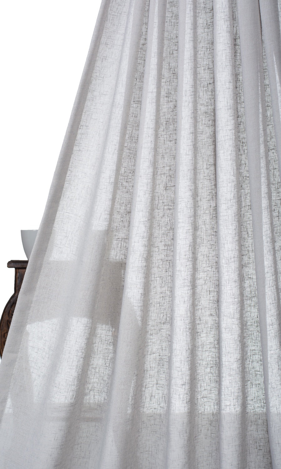 Plain Sheer Home Textile Fabric Material By the Yard (Cool Gray)