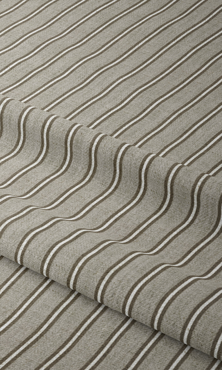 Modern Striped Window Treatments Fabric By the Yard (Beige/ Brown)