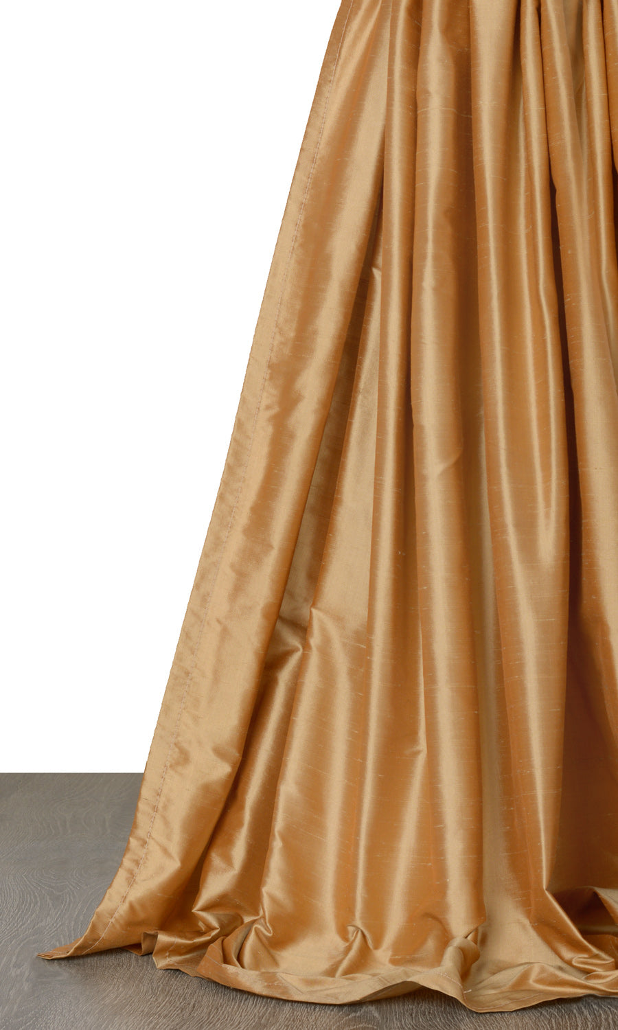 Shantung Silk Window Treatments Fabric By the Yard (Mustard Gold)