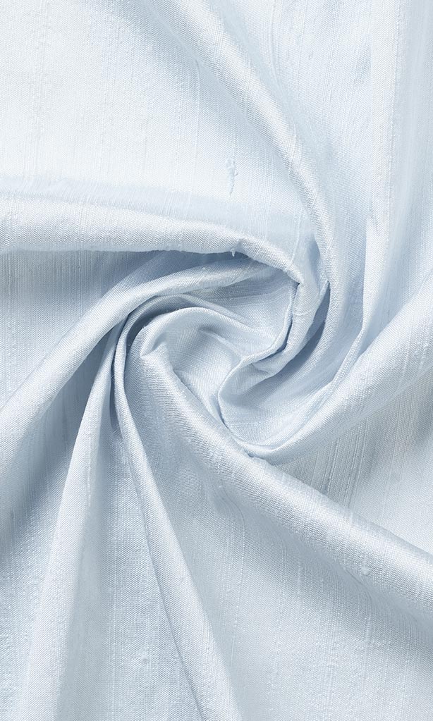 Pure Silk Home Décor Fabric By the Yard (Ice Blue)