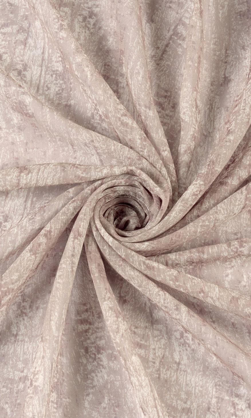 Textured Sheer Home Textile Fabric Material By the Yard (Brown)