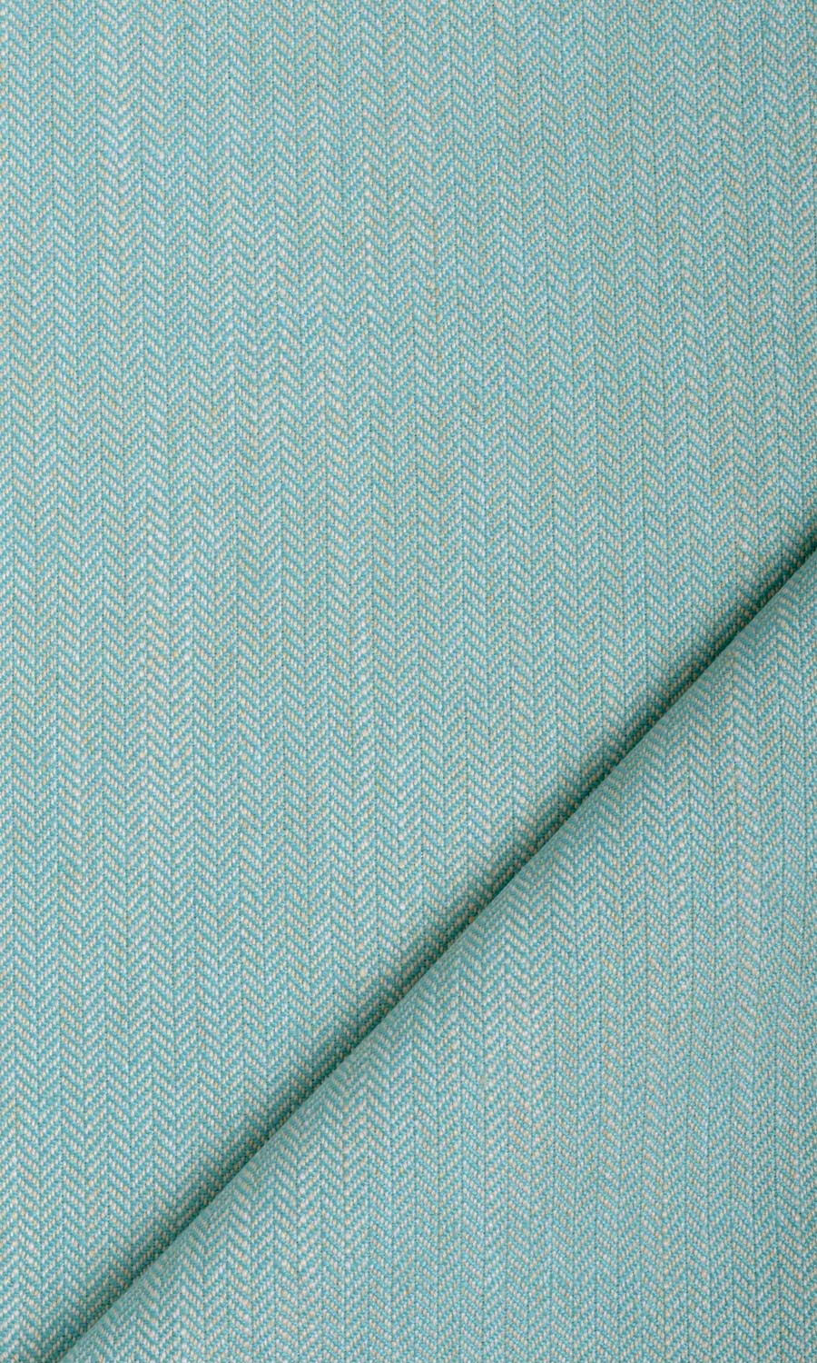Herringbone Textured Free Fabric Material Sample (Turquoise Blue)