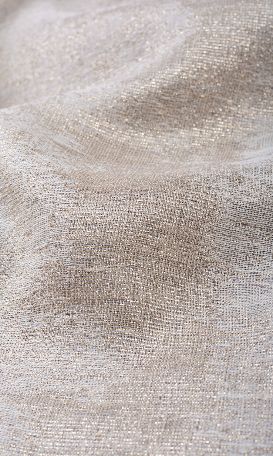 Textured Fabric Sample for Curtains & Drapes (Ivory/ Golden)
