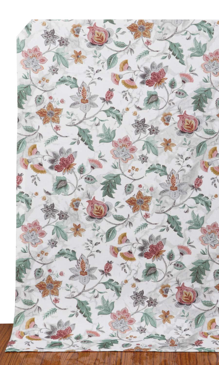Floral Cotton Home Décor Fabric By the Yard (Red/ Pink/ Green)