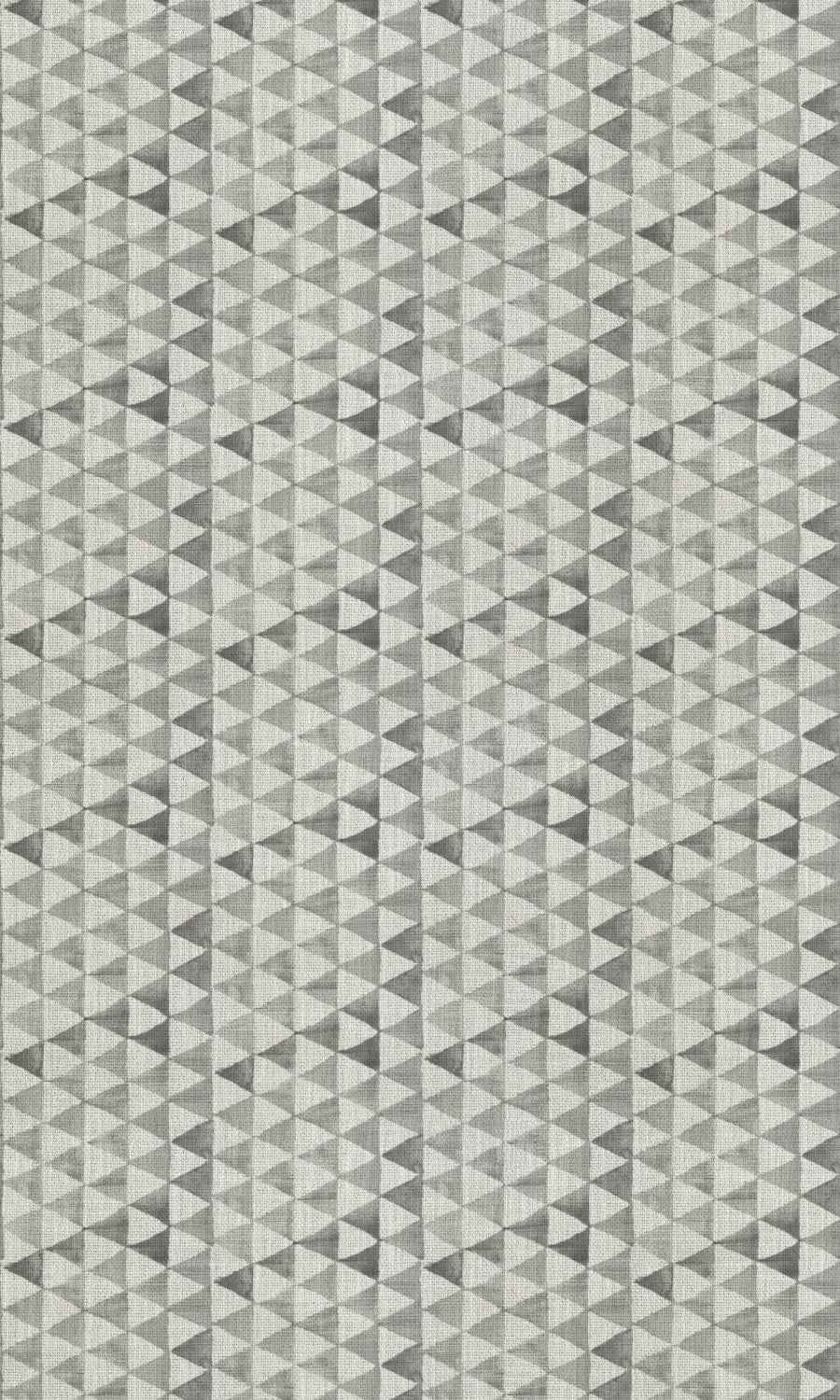Triagonal Print Fabric Material By the Metre (Eggshell White/ Grey)