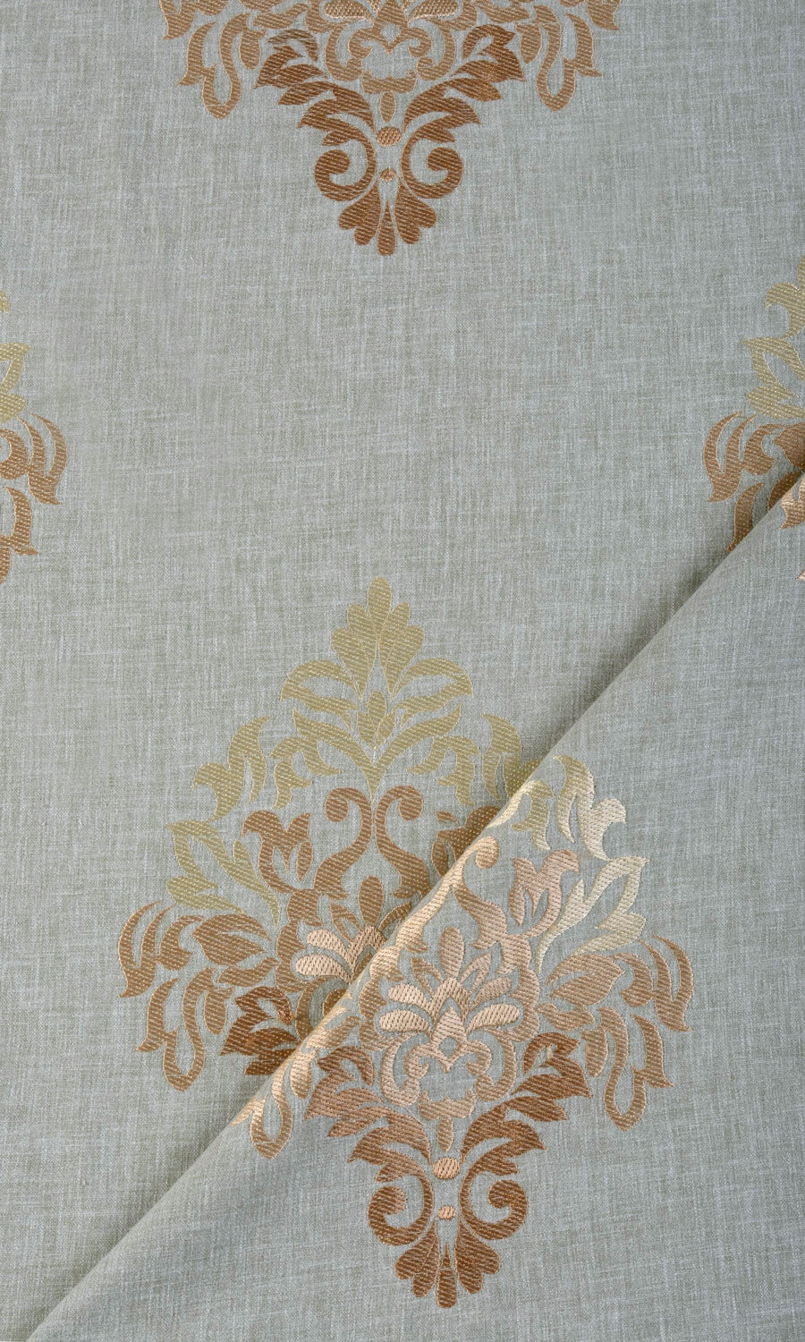 Damask Patterned  Fabric Material By the Yard (Gray/ Beige/ Brown)
