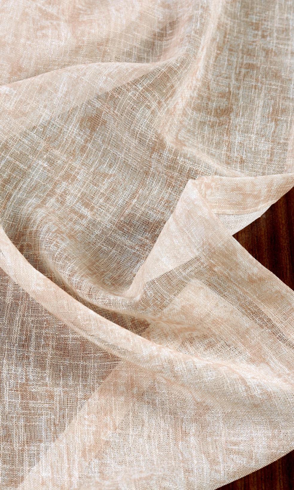 Textured Sheer Home Décor Fabric By the Yard (Salmon Pink/ Peach Orange)