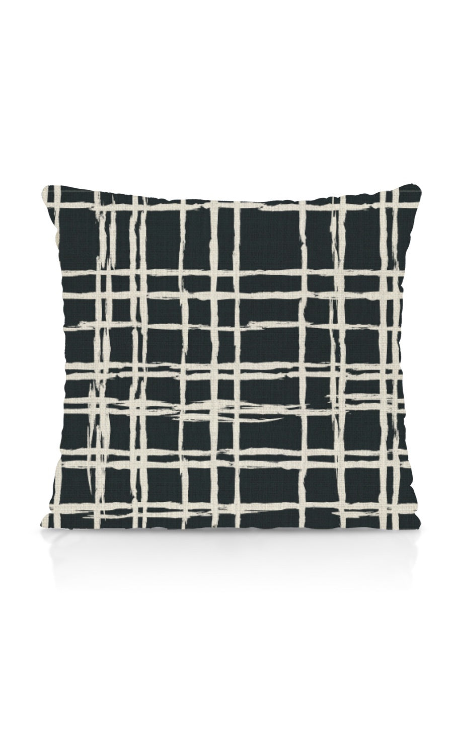 Geometrical Patterned Home Textile Fabric Material By the Metre (Black/ Ivory)
