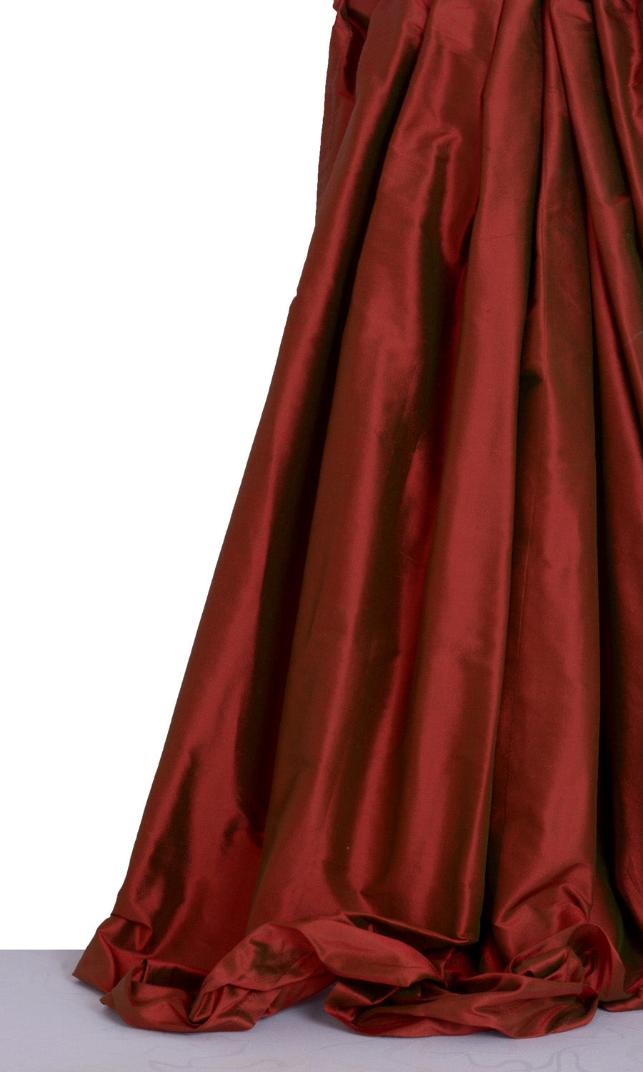 Shantung Silk Window Treatments Fabric Sample (Copper Red)