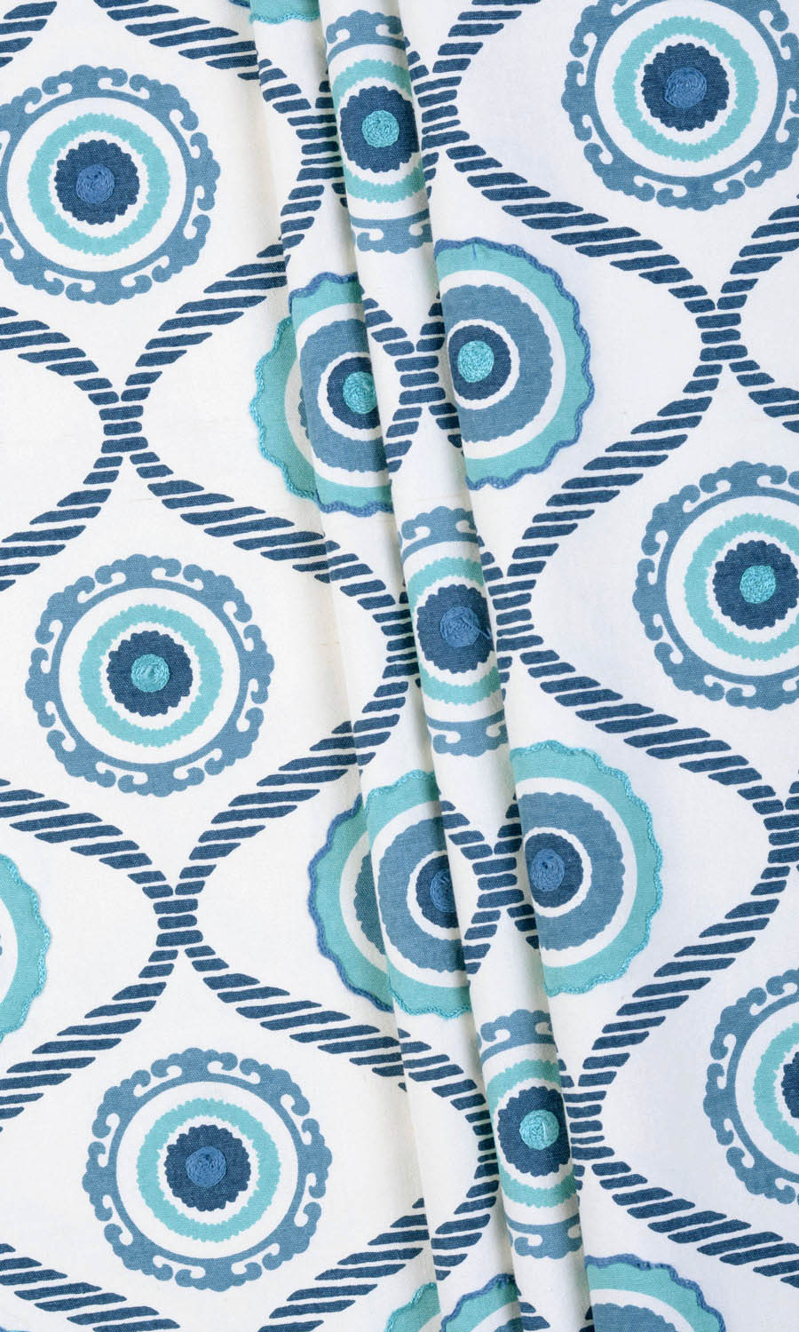 Printed Home Textile Fabric Material By the Yard (Blue/ White)