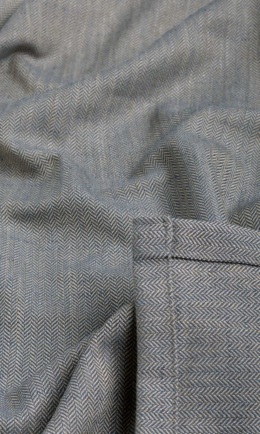 Herringbone Fabric Sample for Curtains & Drapes (Navy Blue/ Brown/ Grey)