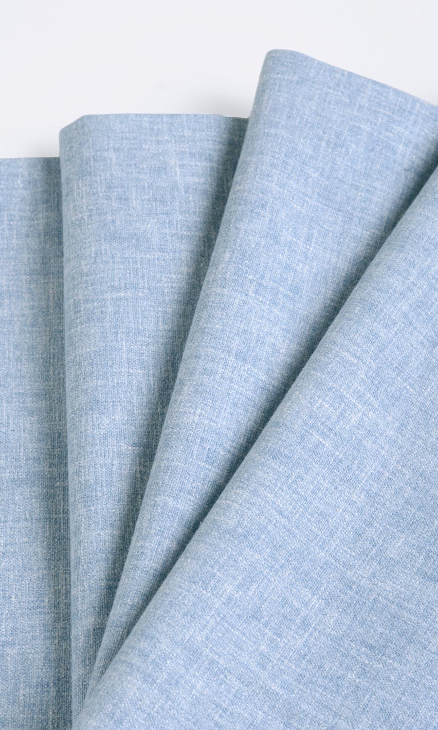 Poly-Cotton Blend Window Treatments Fabric By the Yard (Blue)