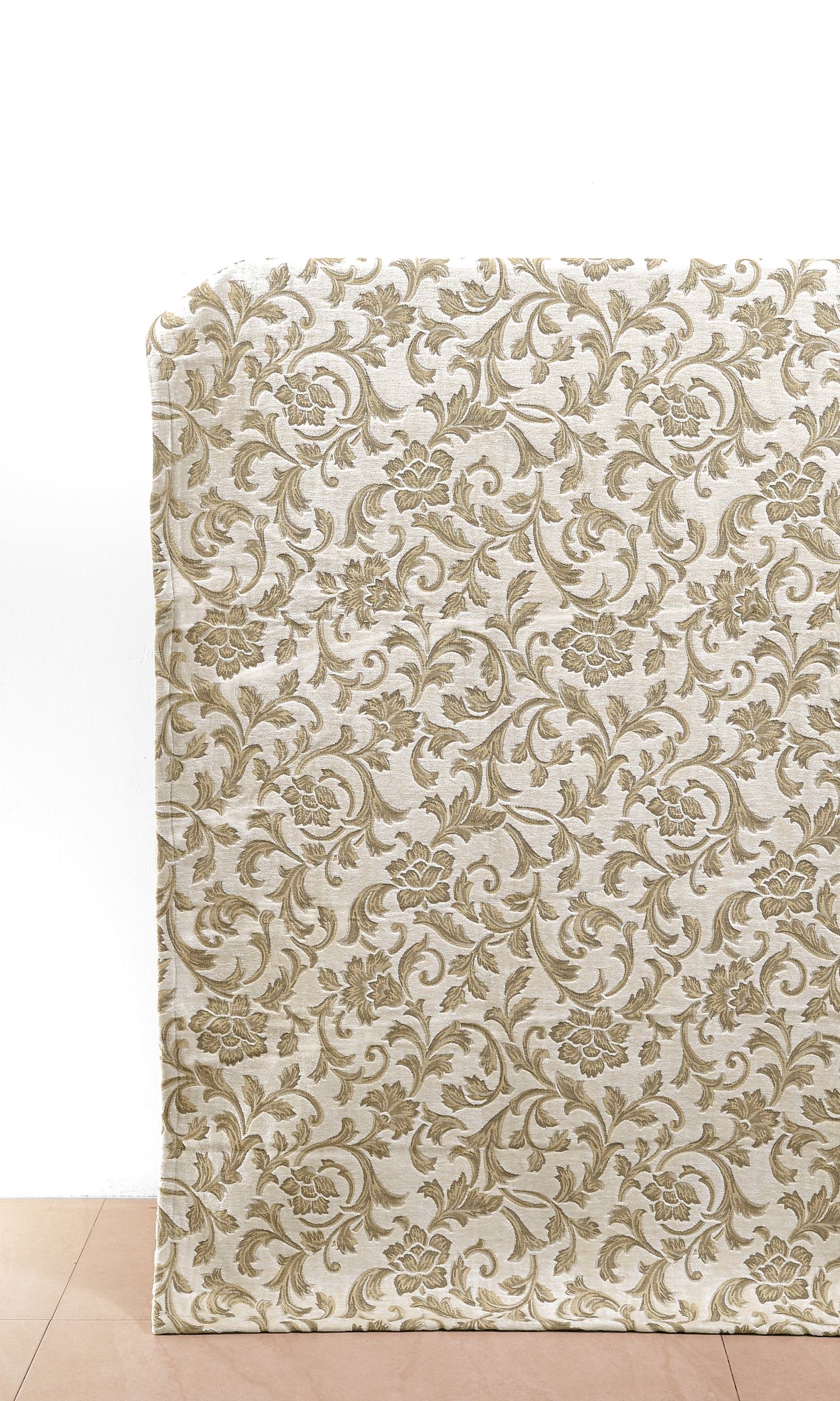 Floral Velvet Home Décor Fabric Sample (Beige/ Brown)
