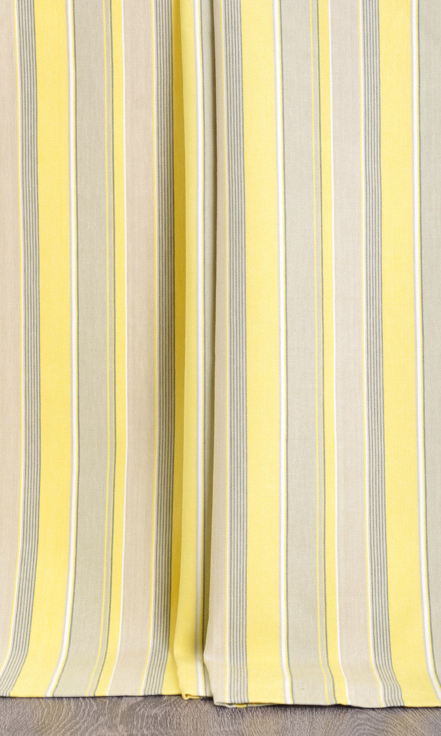 Striped  Home Textile Fabric Material Sample (Yellow/ Gray/ White)