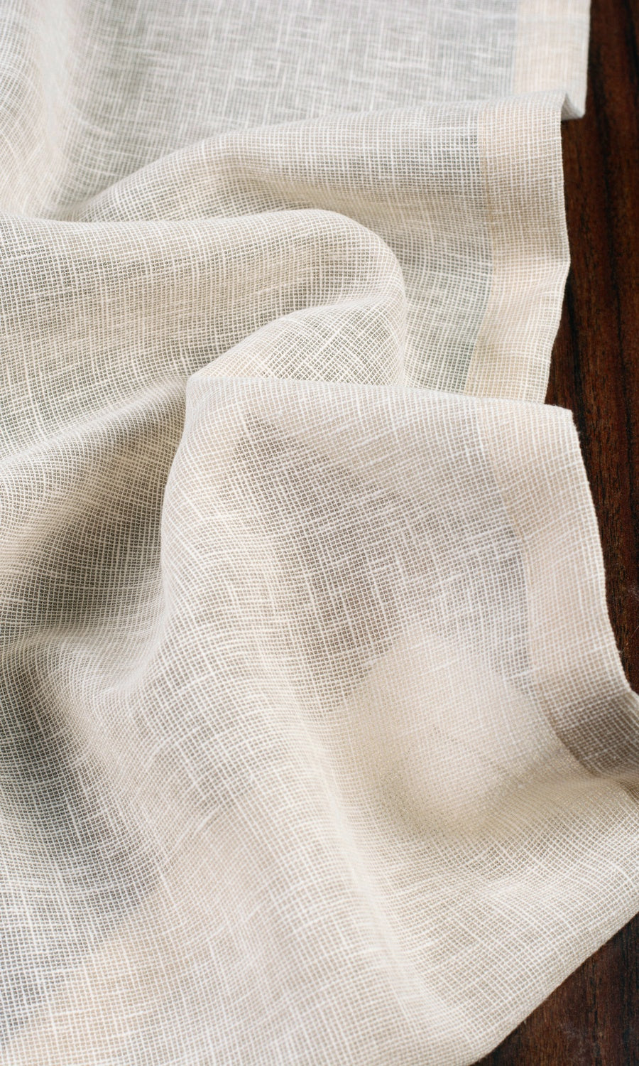 Plain Sheer Fabric Material By the Yard (Beige)