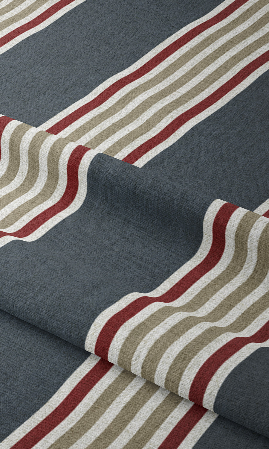 Modern Geometric Print Home Textile Fabric Material By the Metre (Grey/ Red)