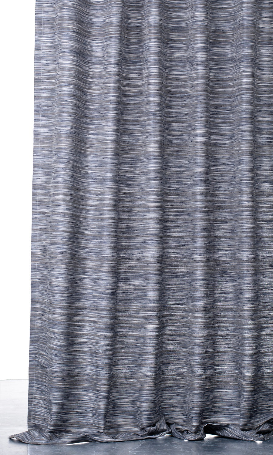 Faux Silk Home Décor Fabric By the Yard (Grey/ Blue/ Black)
