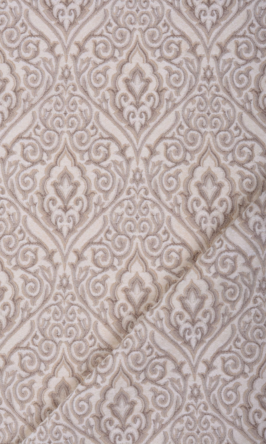 Velvet Fabric Sample for Curtains & Drapes (Ivory/ Beige)