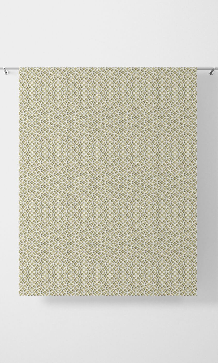 Geometric Print Free Fabric Material Sample (Pastel Green)