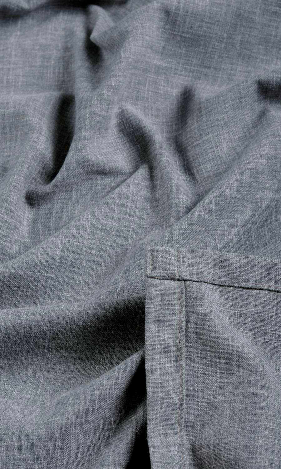Linen Texture Fabric Sample for Curtains & Drapes (Steel Grey)