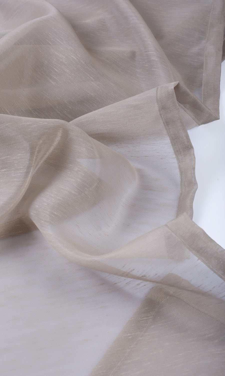 Plain Sheer Home Décor Fabric By the Yard (Taupe Grey)