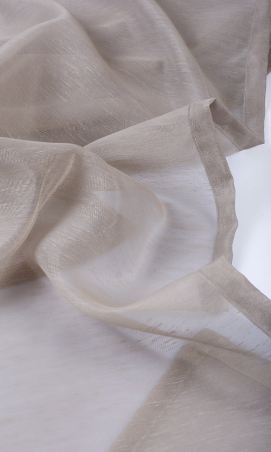 Plain Sheer Home Décor Fabric By the Yard (Taupe Grey)