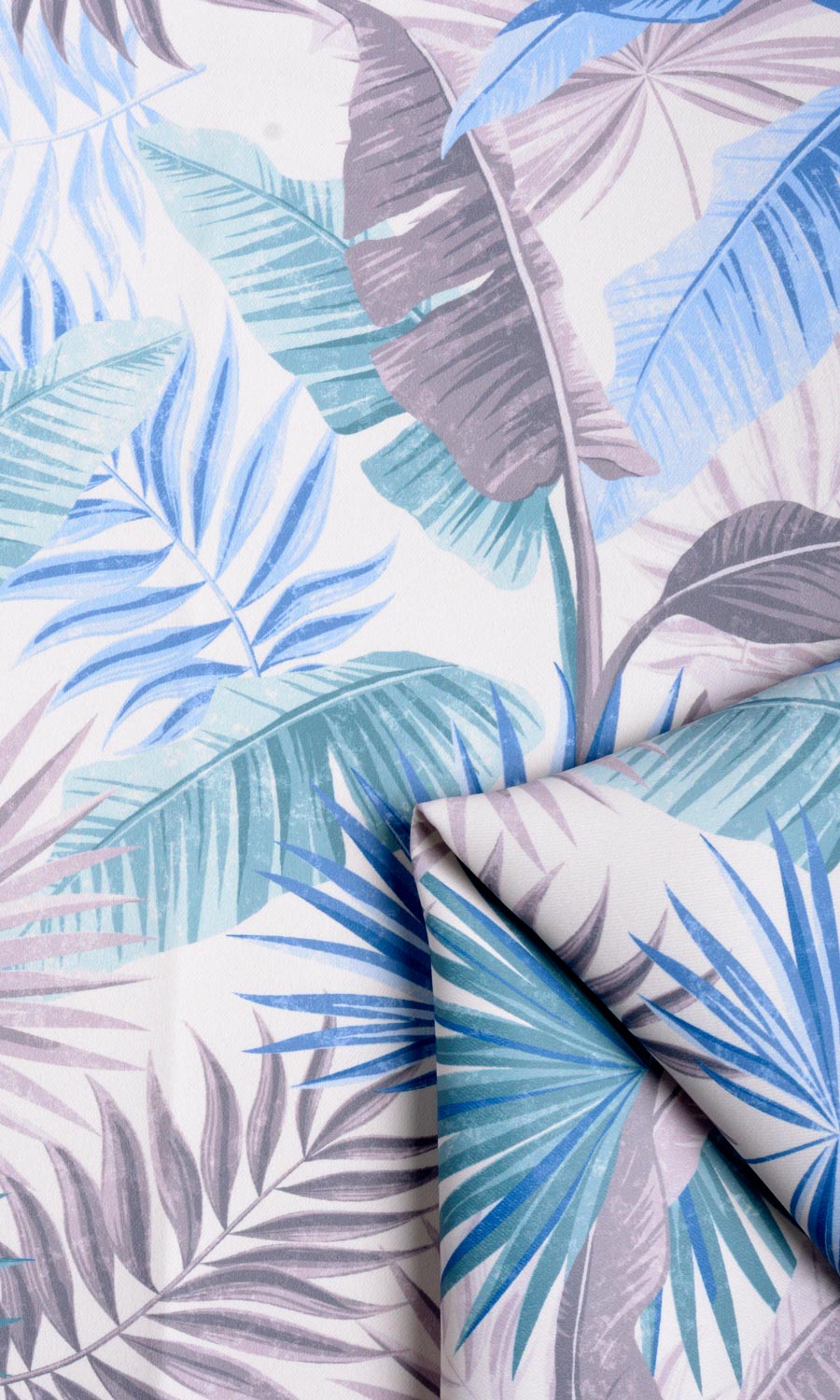 Botanical Floral Fabric Material By the Yard (Blue/ Purple)