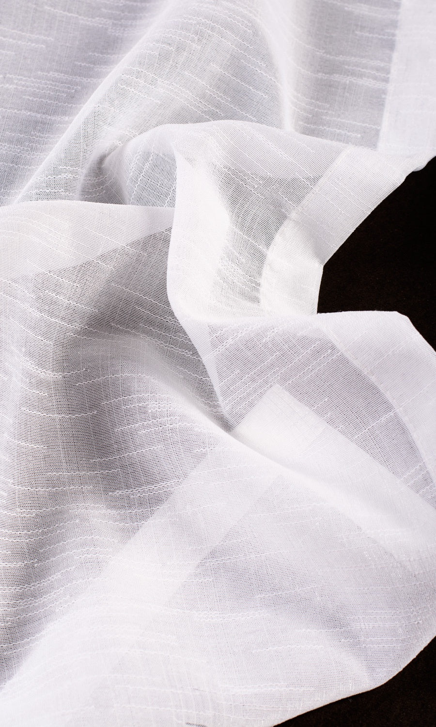 Textured Sheer Home Décor Fabric By the Yard (White)