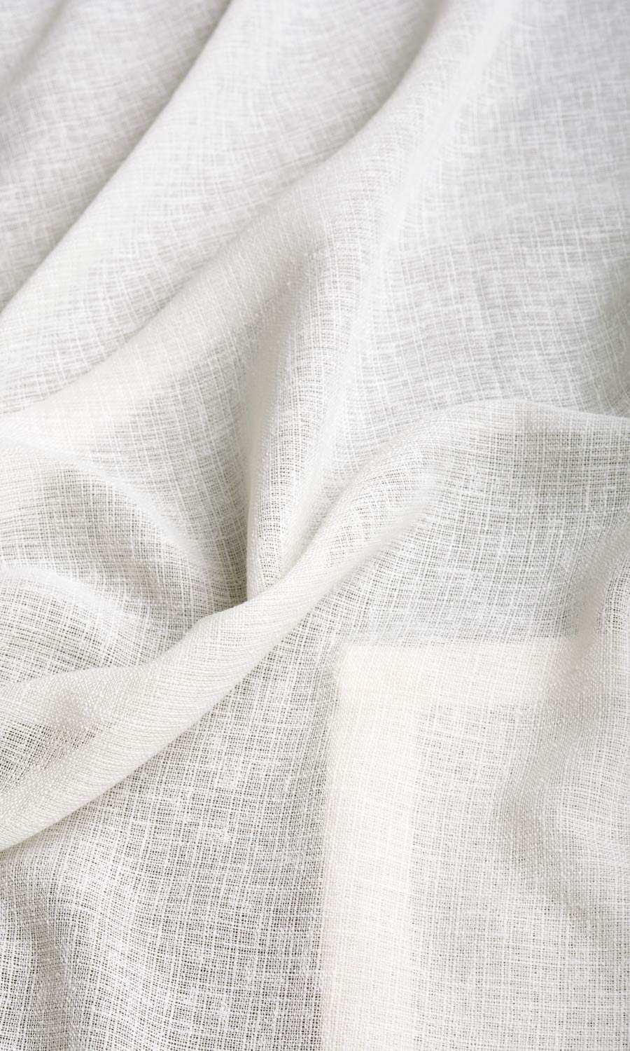 Sheer Fabric Material By the Yard (Pearl White)
