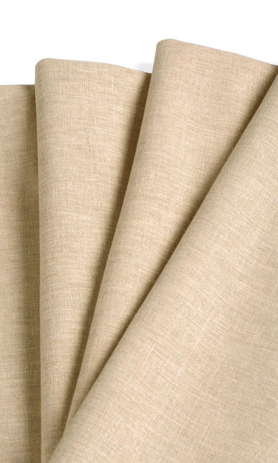 Linen Texture Window Treatments Fabric Sample (Wheat Beige)