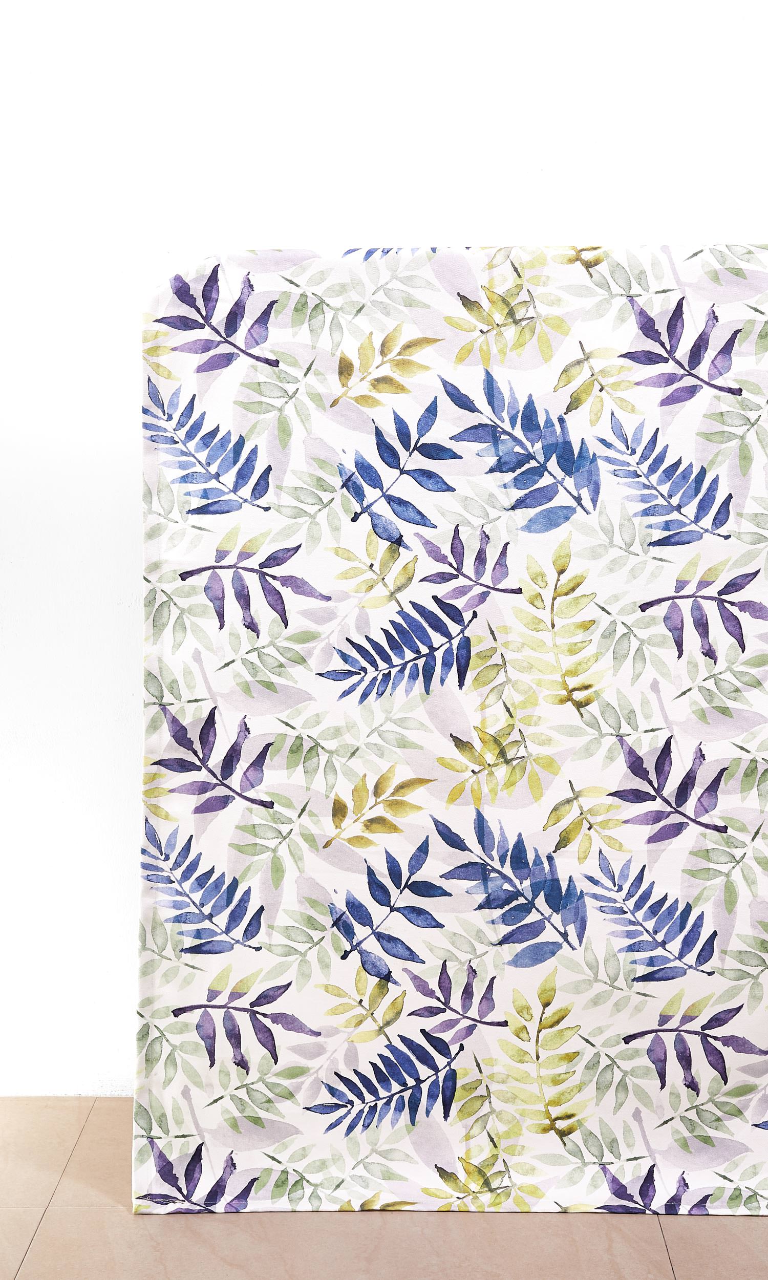 Floral Home Décor Fabric By the Yard (Purple/ Blue/ Green/ Gray)