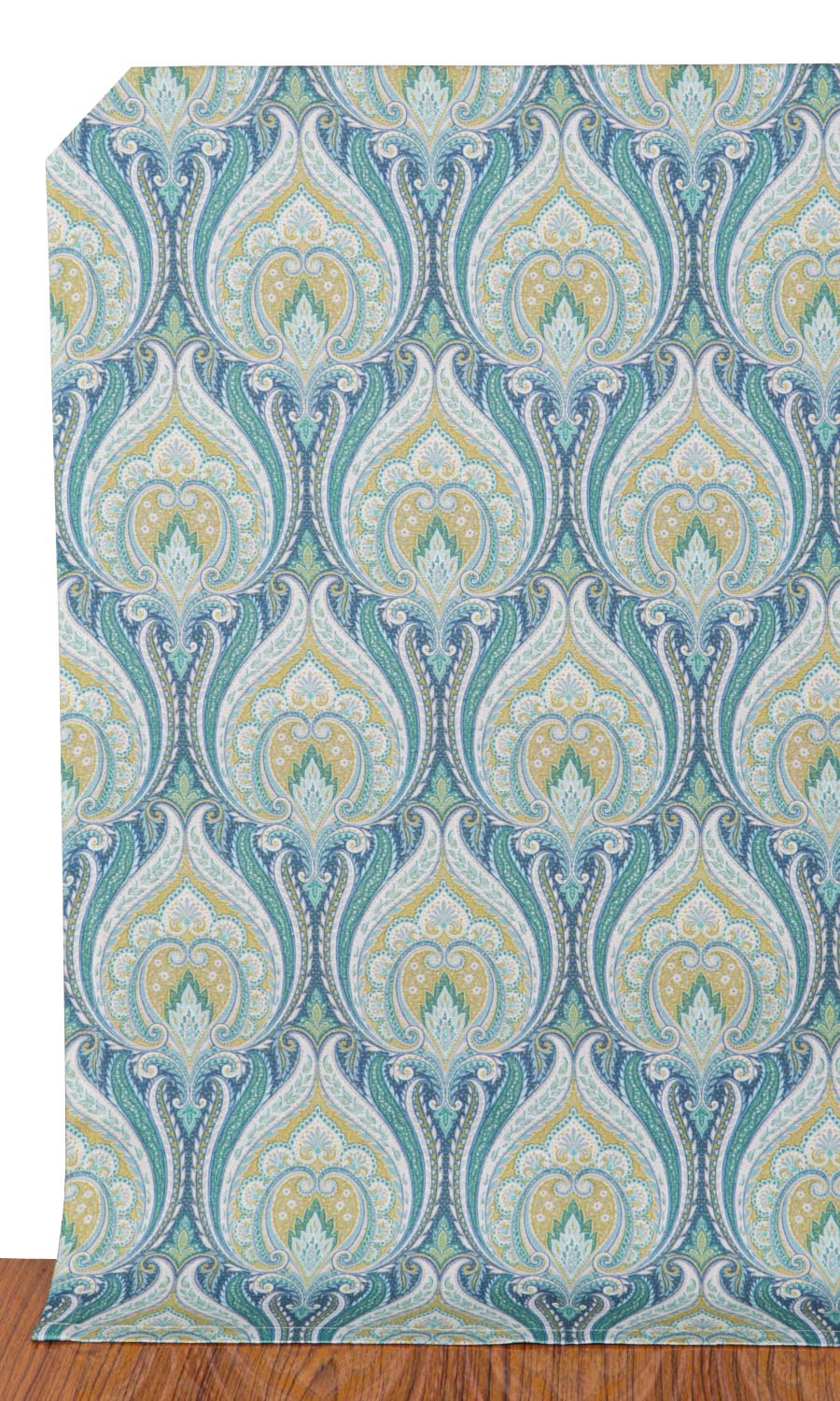 Floral Damask Home Décor Fabric By the Yard (Blue/ Green)