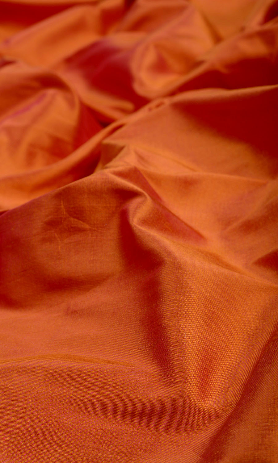Shantung Silk Window Treatments Fabric By the Yard (Saffron Orange)