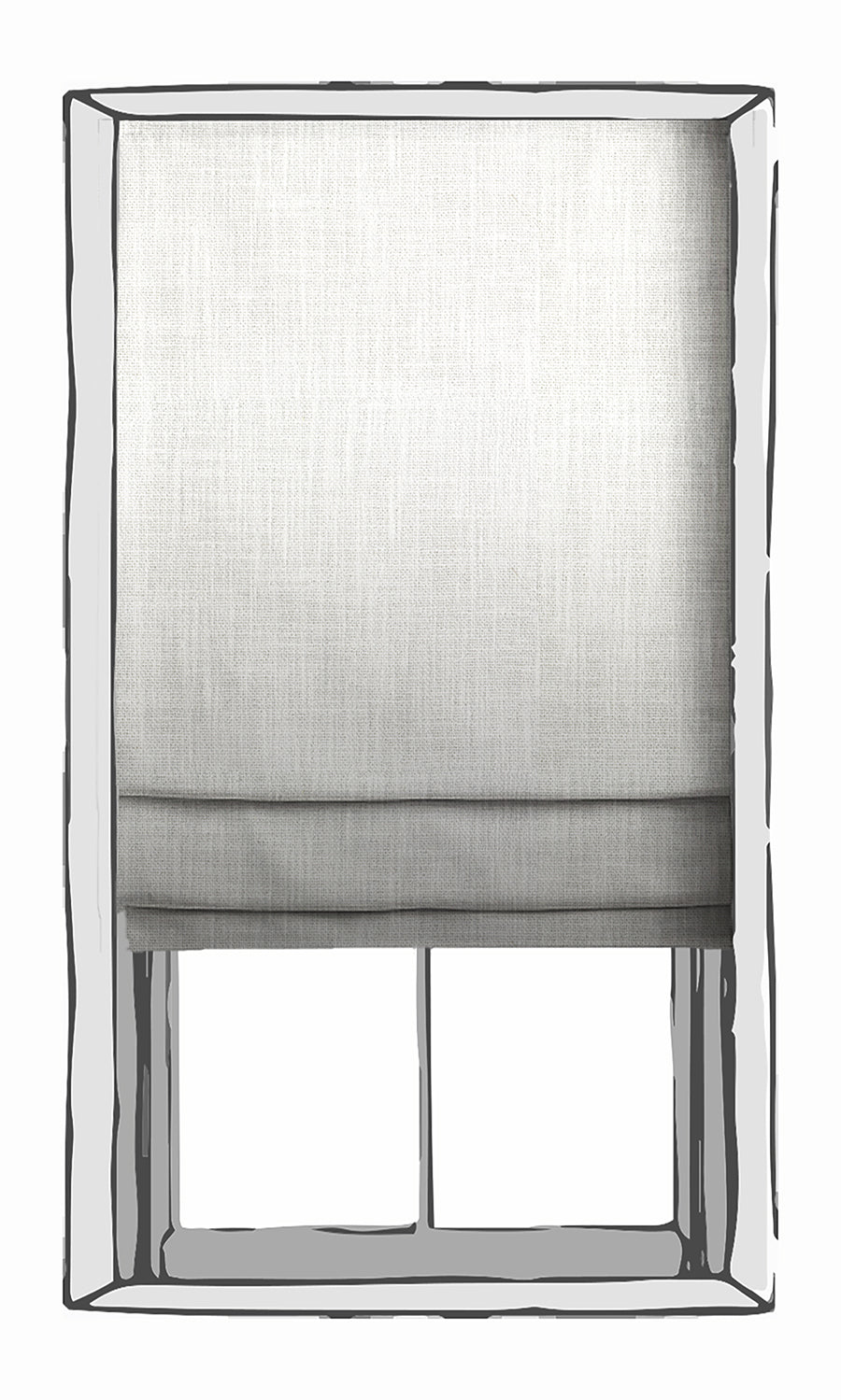 2-Tone Ombre Window Treatments Fabric By the Yard (Grey)