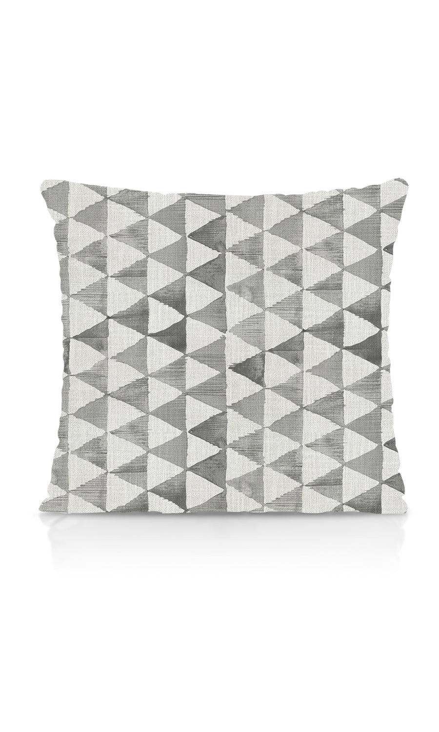 Triagonal Print Home Textile Fabric Material By the Metre (Eggshell White/ Grey)